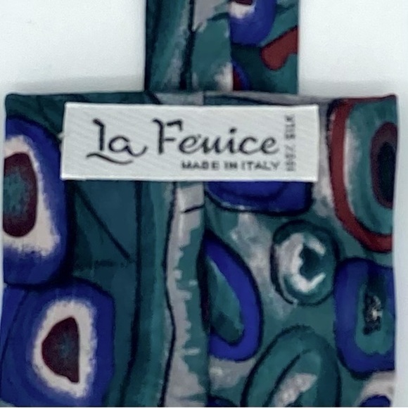 La Fenice 100%‎ silk abstract pattern tie. Extra long. - Picture 5 of 7